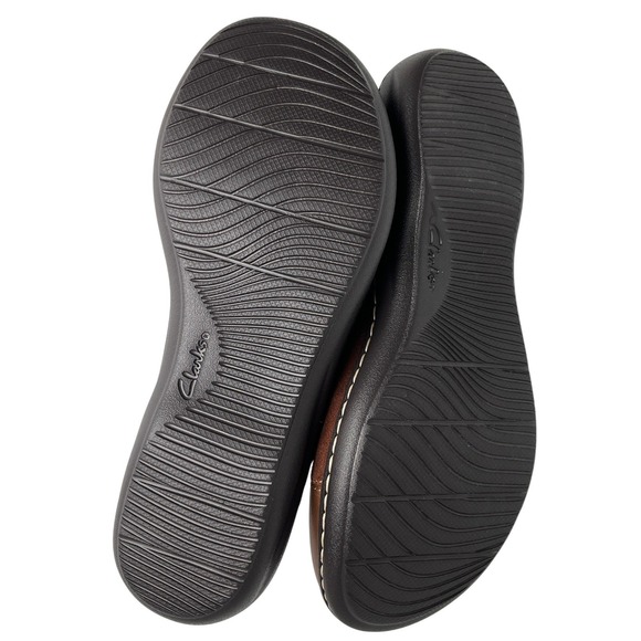 Clarks Collection Kyla Combi Brown Leather Suede Mule Clogs Shoes Womens 8 - Picture 11 of 14